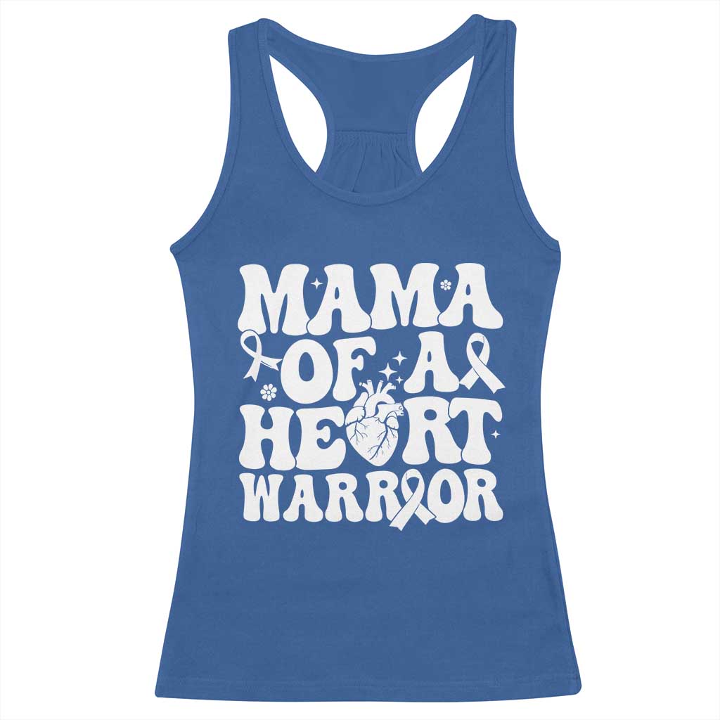 CHD Heart Disease Awareness Racerback Tank Top Heart Warrior Mama