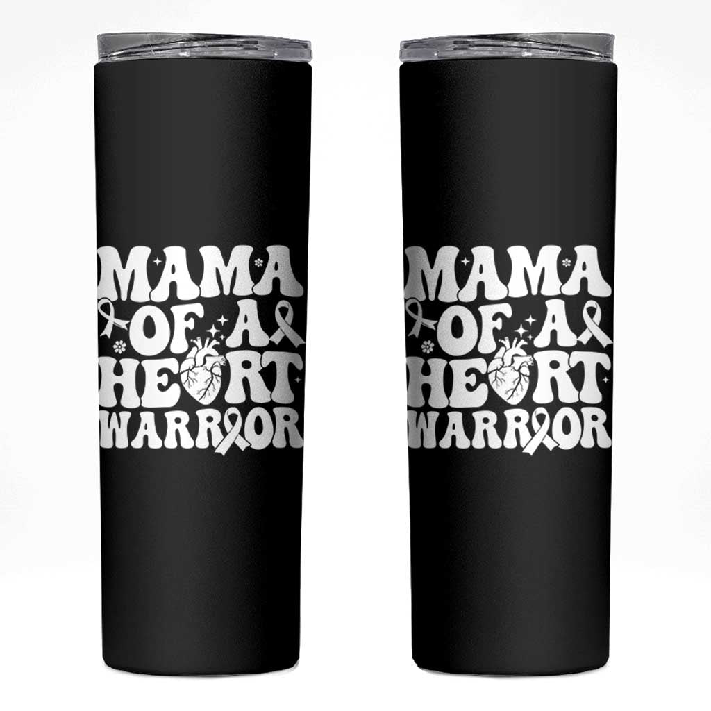 CHD Heart Disease Awareness Skinny Tumbler Heart Warrior Mama