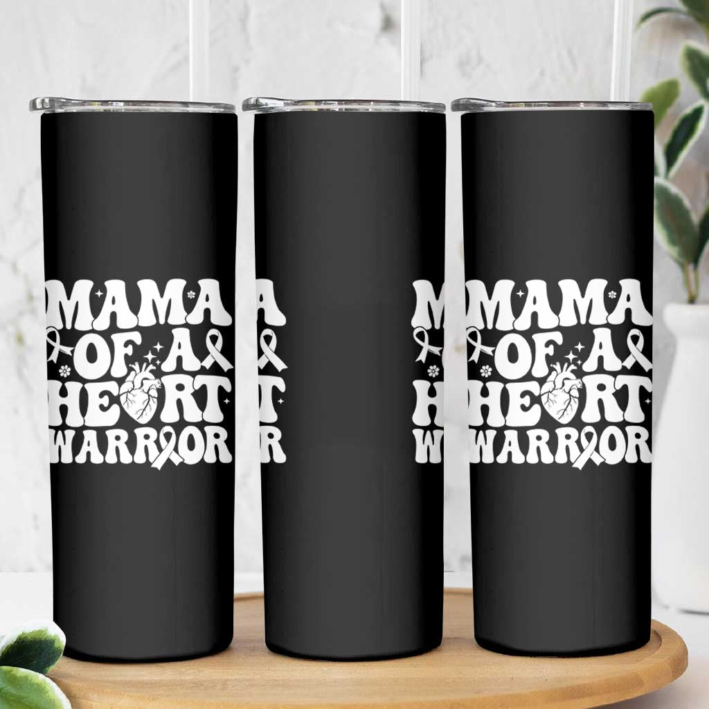 CHD Heart Disease Awareness Skinny Tumbler Heart Warrior Mama