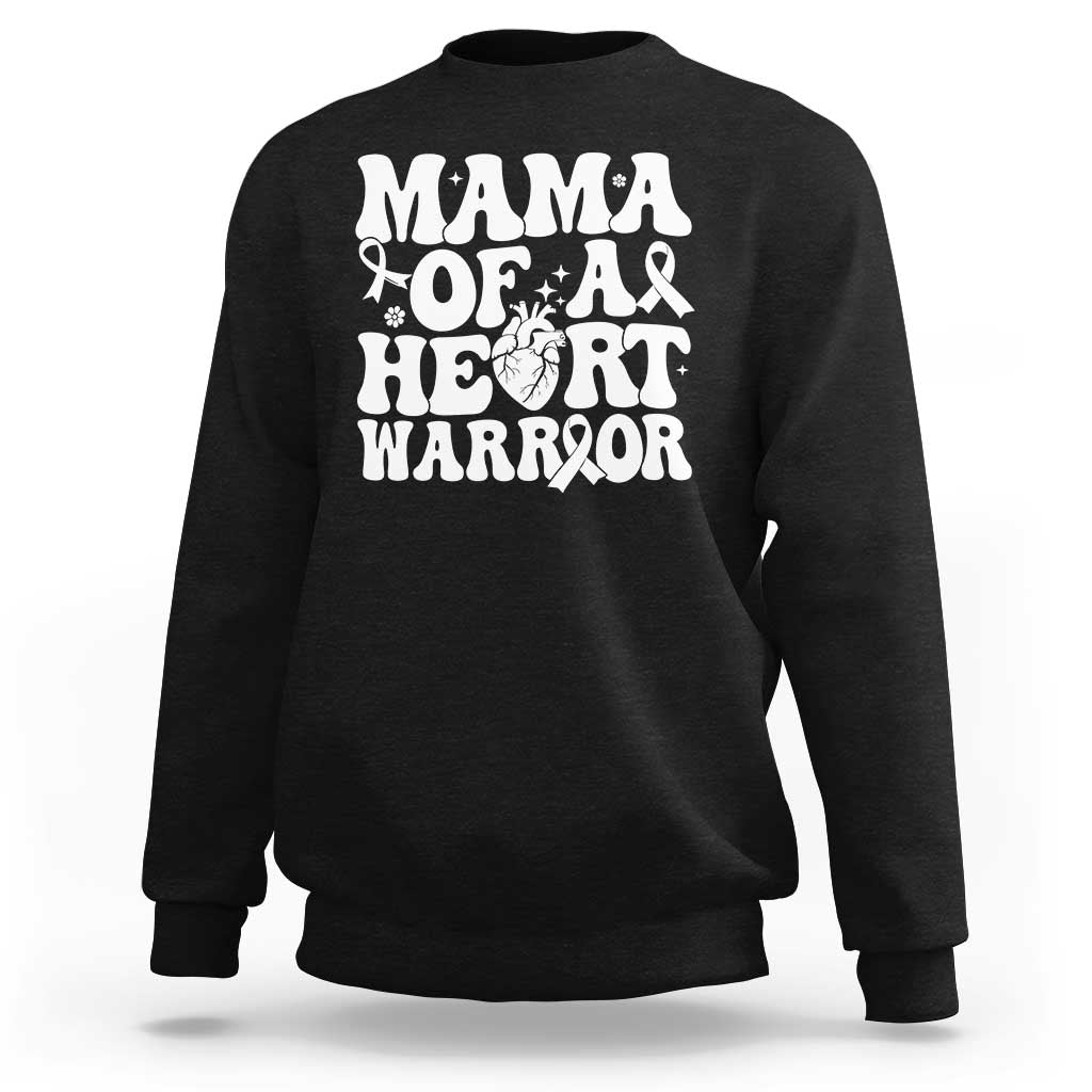 CHD Heart Disease Awareness Sweatshirt Heart Warrior Mama