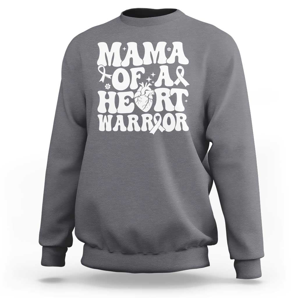 CHD Heart Disease Awareness Sweatshirt Heart Warrior Mama