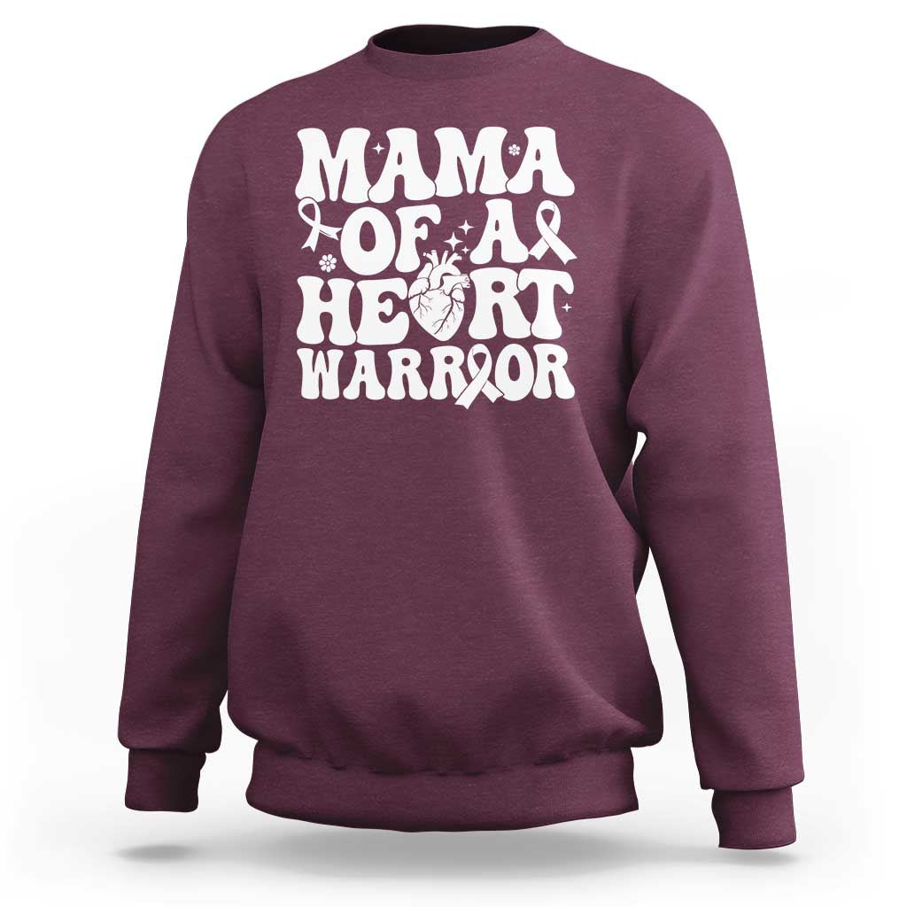 CHD Heart Disease Awareness Sweatshirt Heart Warrior Mama