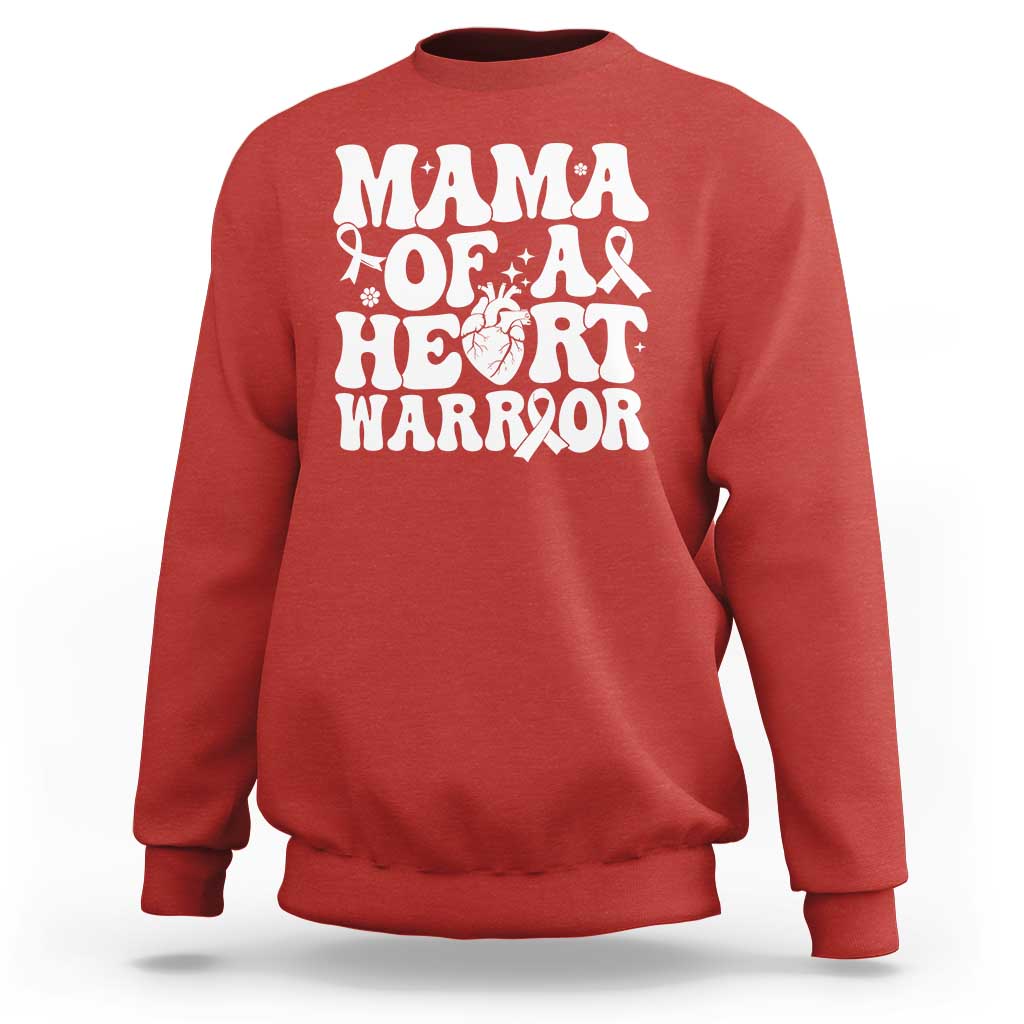 CHD Heart Disease Awareness Sweatshirt Heart Warrior Mama