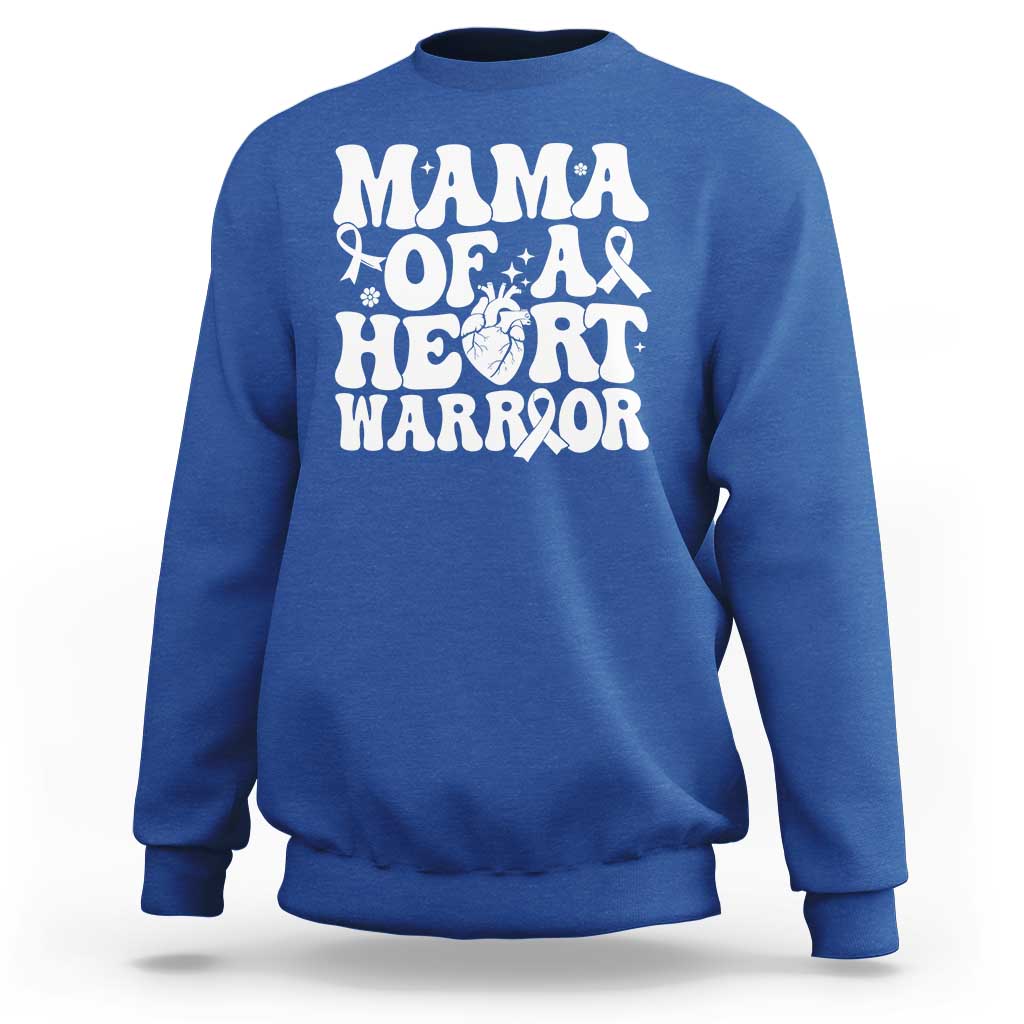 CHD Heart Disease Awareness Sweatshirt Heart Warrior Mama