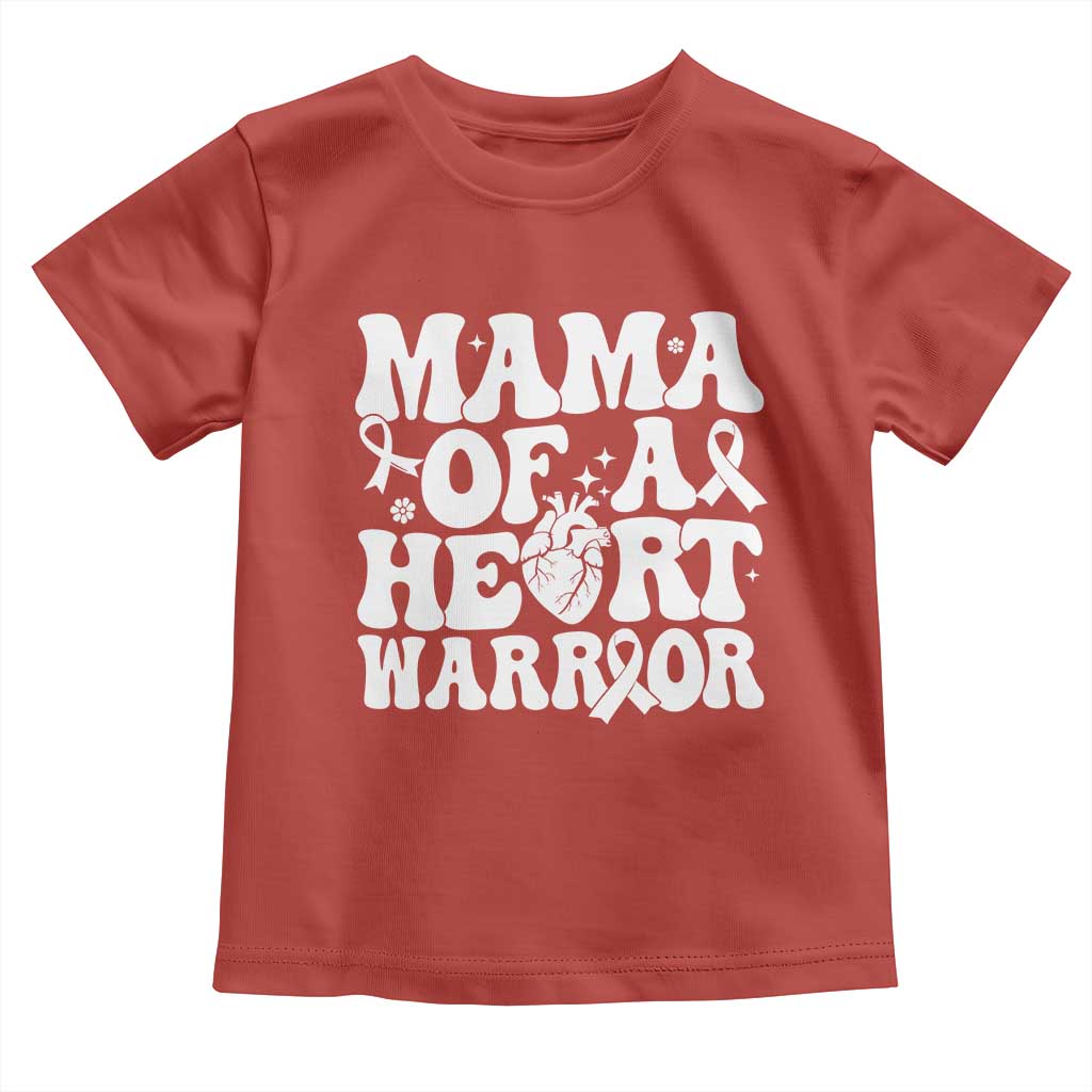 CHD Heart Disease Awareness Toddler T Shirt Heart Warrior Mama