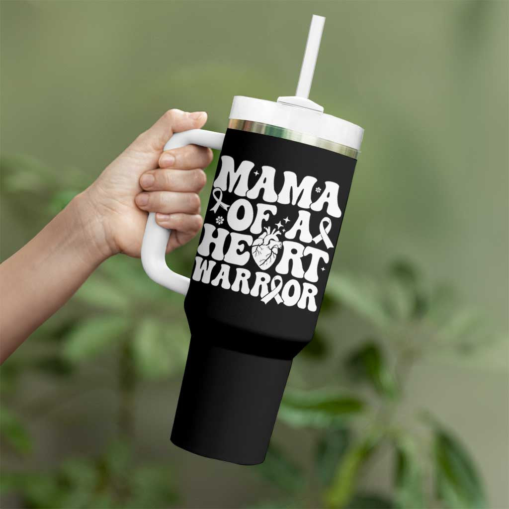 CHD Heart Disease Awareness Tumbler With Handle Heart Warrior Mama