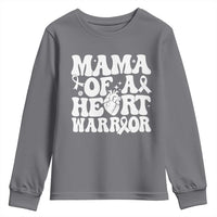 CHD Heart Disease Awareness Youth Sweatshirt Heart Warrior Mama