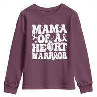 CHD Heart Disease Awareness Youth Sweatshirt Heart Warrior Mama