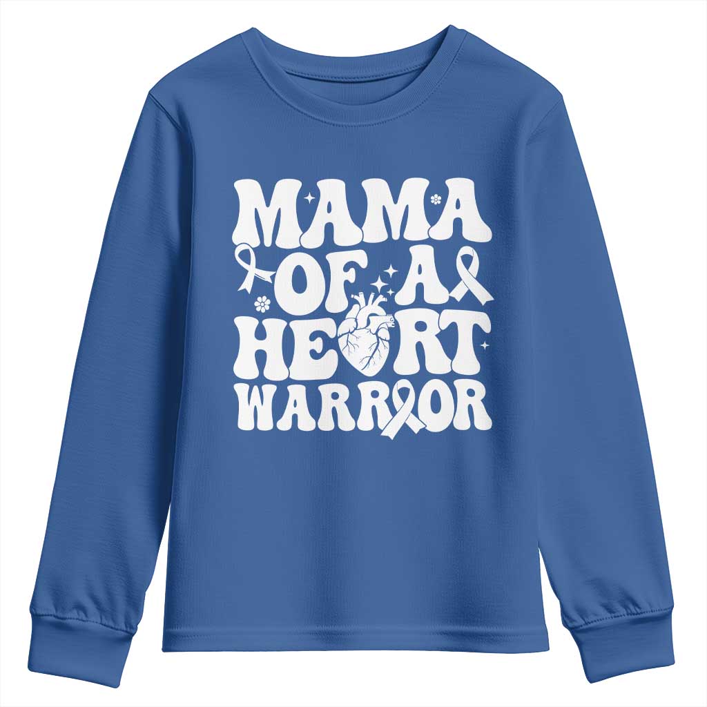 CHD Heart Disease Awareness Youth Sweatshirt Heart Warrior Mama