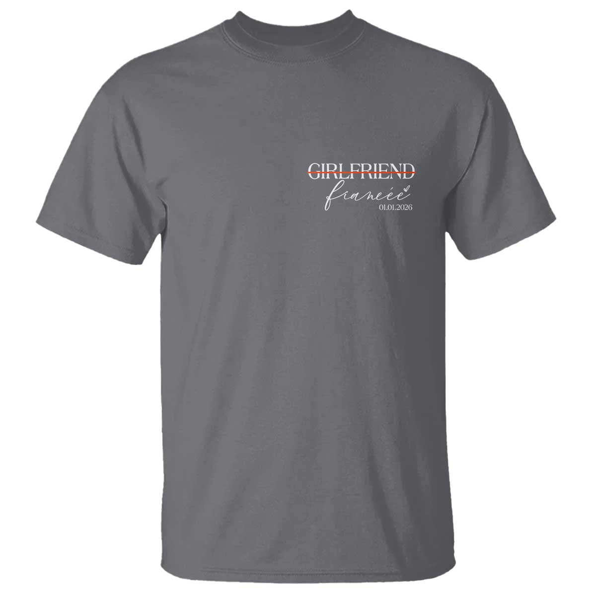 Personalized Fiancee T Shirt Custom Date Girlfriend Engagement Gifts Future Mr and Mrs