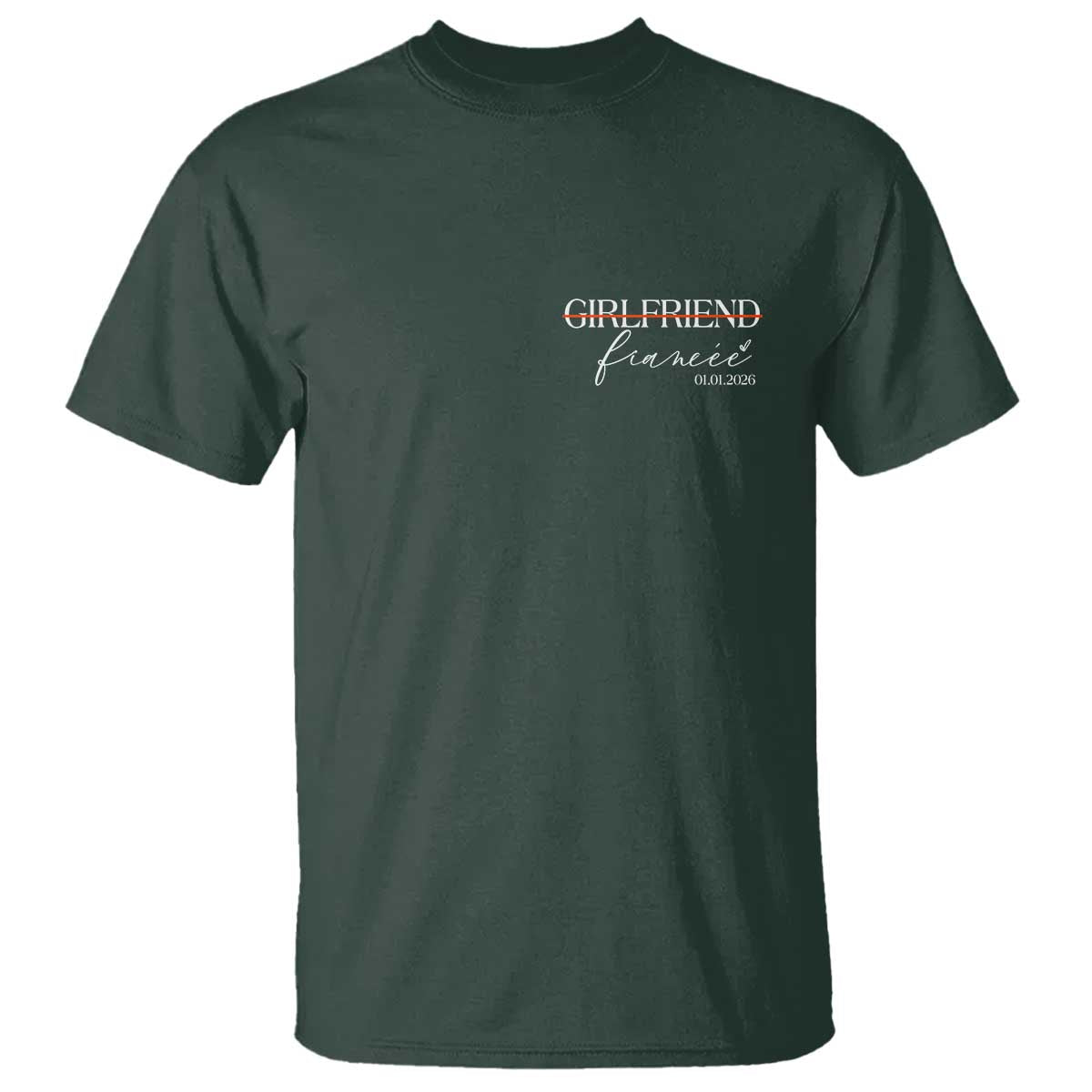 Personalized Fiancee T Shirt Custom Date Girlfriend Engagement Gifts Future Mr and Mrs