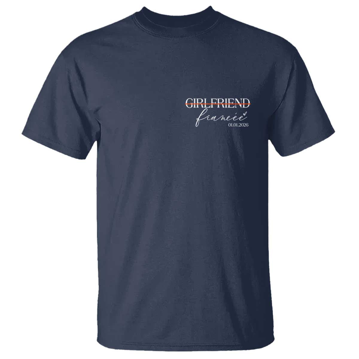 Personalized Fiancee T Shirt Custom Date Girlfriend Engagement Gifts Future Mr and Mrs