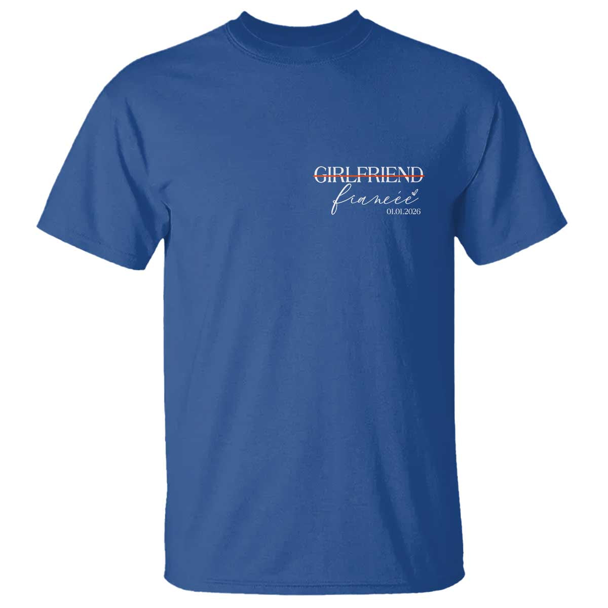 Personalized Fiancee T Shirt Custom Date Girlfriend Engagement Gifts Future Mr and Mrs