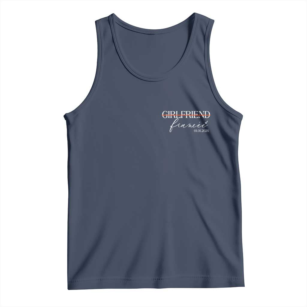 Personalized Fiancee Tank Top Custom Date Girlfriend Engagement Gifts Future Mr and Mrs