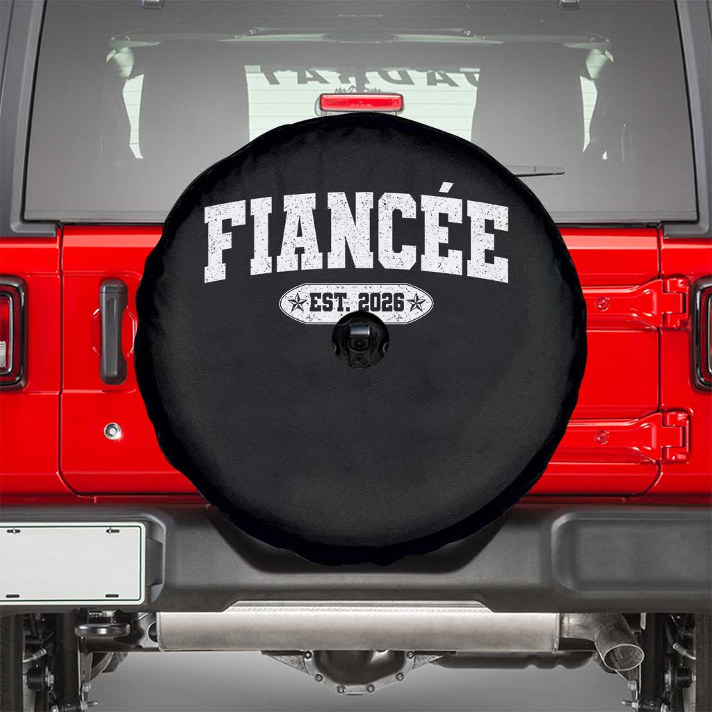 Fiancee Est 2026 Spare Tire Cover Future Mrs. and Mr. Bridal Shower Engagement Gift