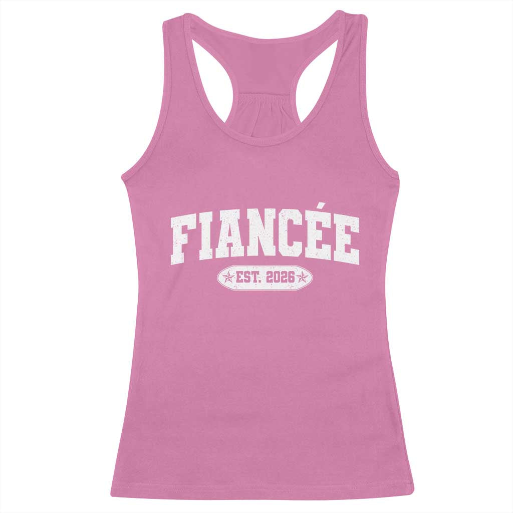 Fiancee Est 2026 Racerback Tank Top Future Mrs. and Mr. Bridal Shower Engagement Gift