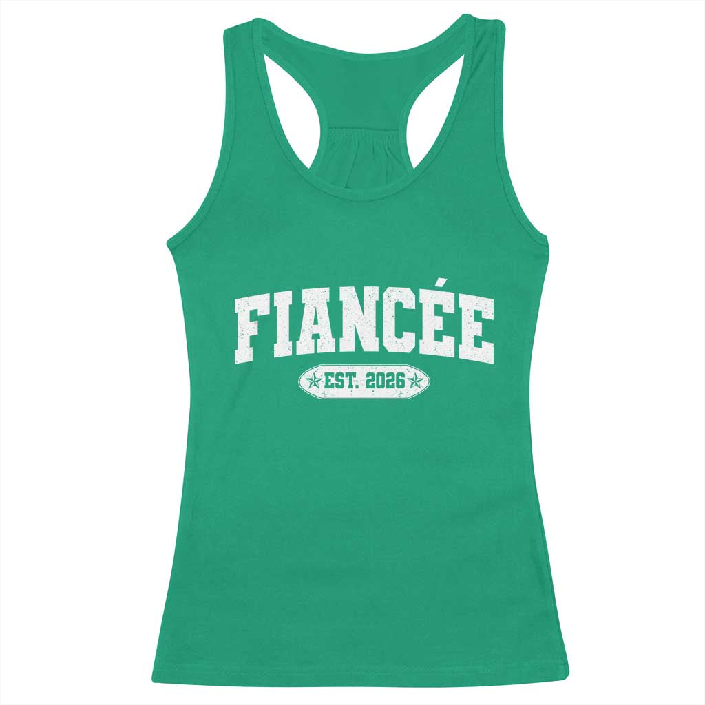 Fiancee Est 2026 Racerback Tank Top Future Mrs. and Mr. Bridal Shower Engagement Gift