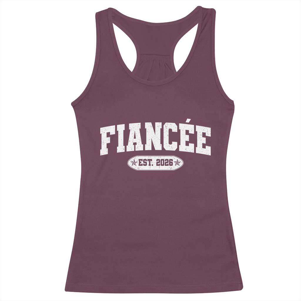 Fiancee Est 2026 Racerback Tank Top Future Mrs. and Mr. Bridal Shower Engagement Gift