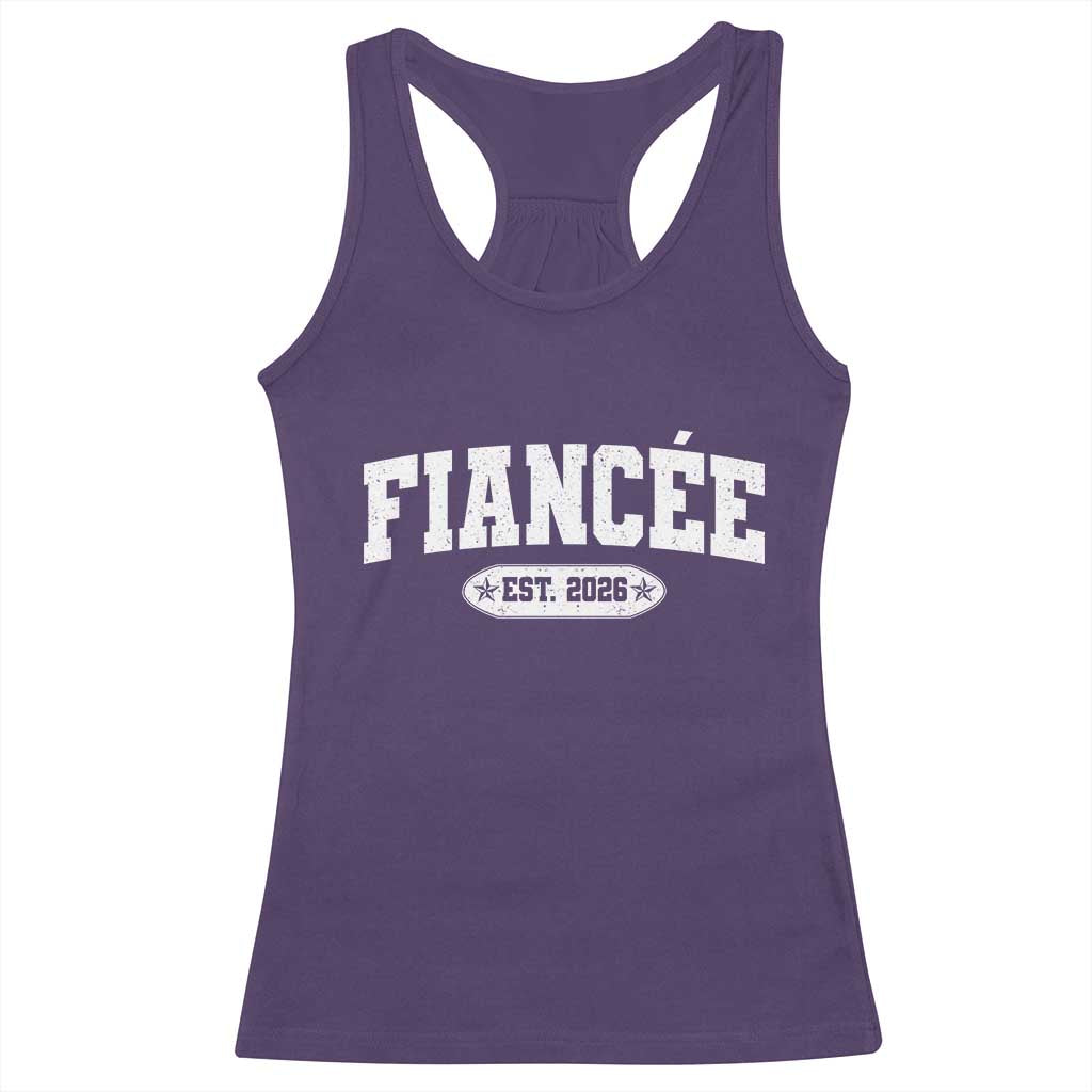 Fiancee Est 2026 Racerback Tank Top Future Mrs. and Mr. Bridal Shower Engagement Gift
