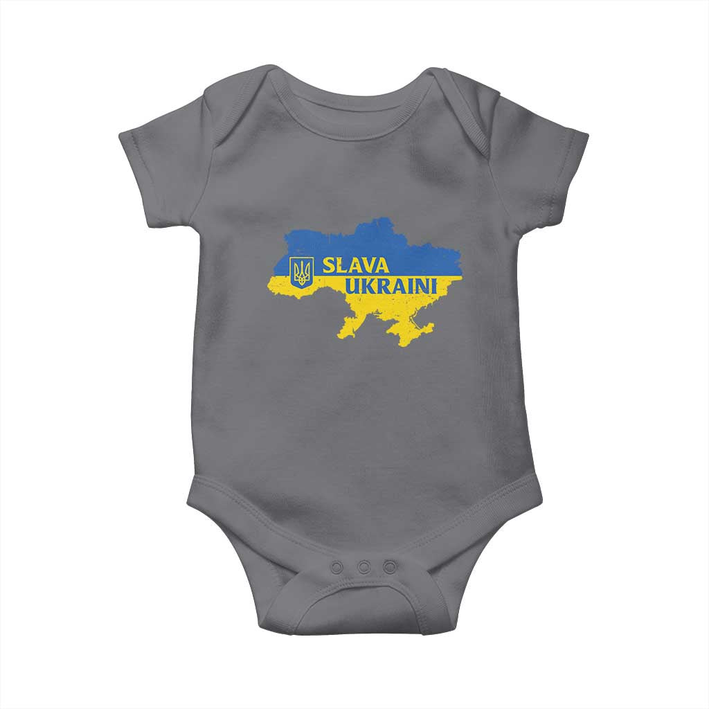 Slava Ukraini Baby Onesie Ukrainian Ukraine Flag Pride