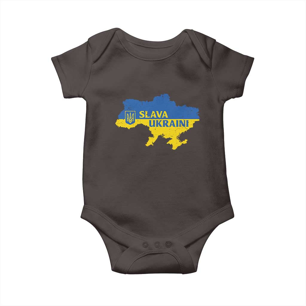 Slava Ukraini Baby Onesie Ukrainian Ukraine Flag Pride