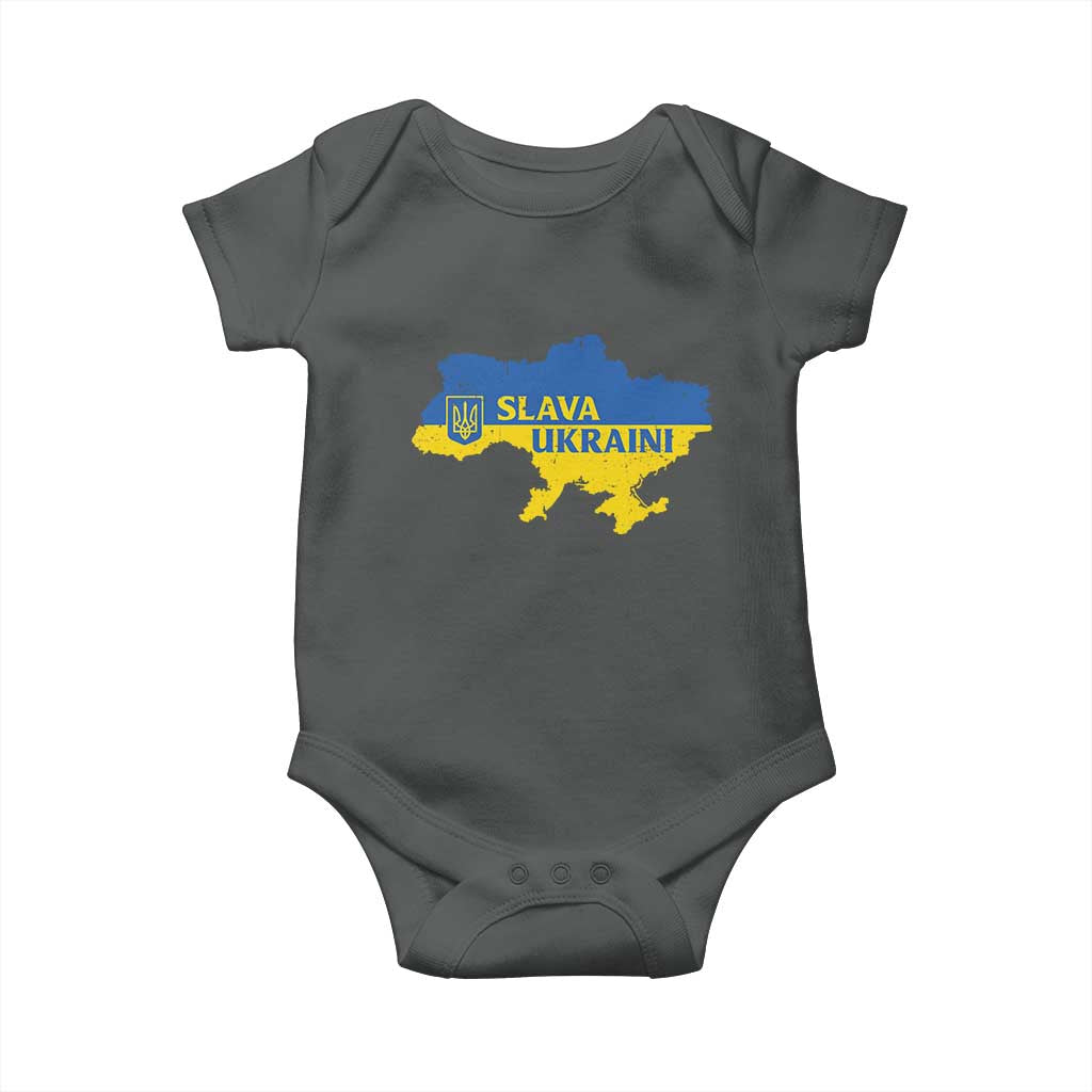 Slava Ukraini Baby Onesie Ukrainian Ukraine Flag Pride