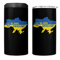 Slava Ukraini 4 in 1 Can Cooler Tumbler Ukrainian Ukraine Flag Pride