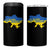 Slava Ukraini 4 in 1 Can Cooler Tumbler Ukrainian Ukraine Flag Pride