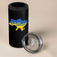 Slava Ukraini 4 in 1 Can Cooler Tumbler Ukrainian Ukraine Flag Pride