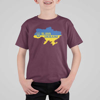 Slava Ukraini T Shirt For Kid Ukrainian Ukraine Flag Pride