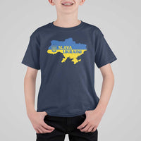 Slava Ukraini T Shirt For Kid Ukrainian Ukraine Flag Pride