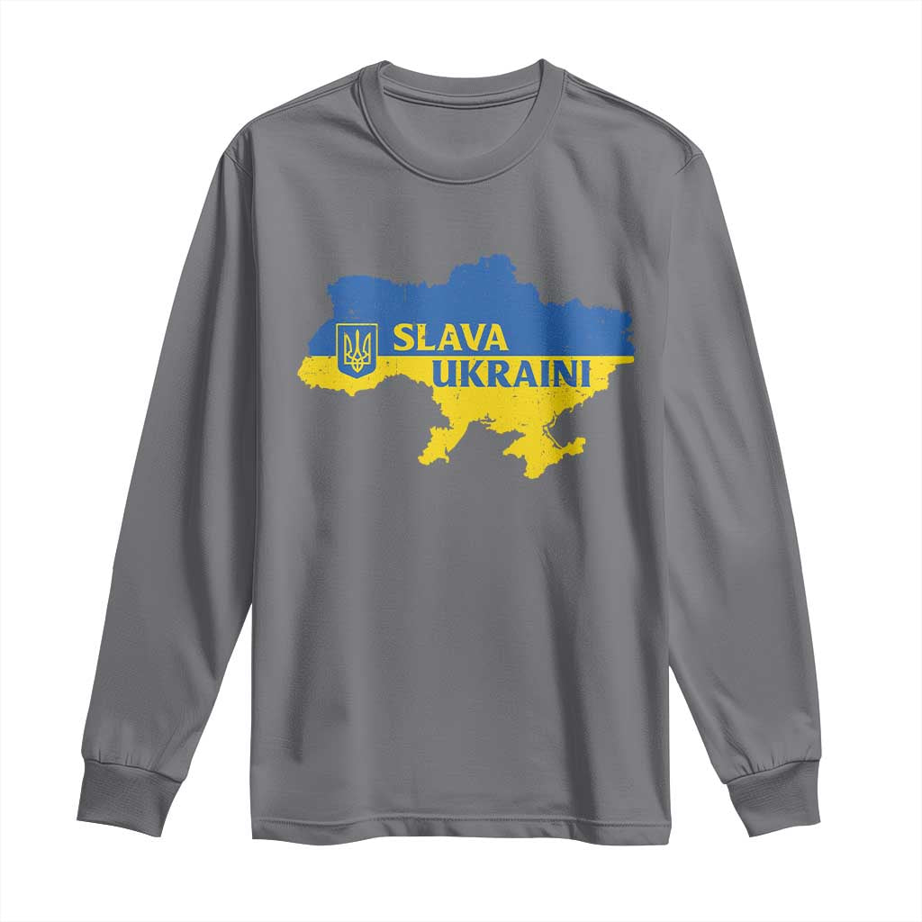 Slava Ukraini Long Sleeve Shirt Ukrainian Ukraine Flag Pride