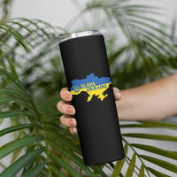 Slava Ukraini Skinny Tumbler Ukrainian Ukraine Flag Pride