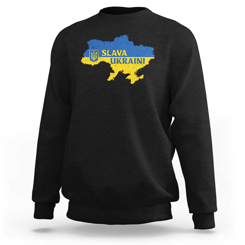 Slava Ukraini Sweatshirt Ukrainian Ukraine Flag Pride