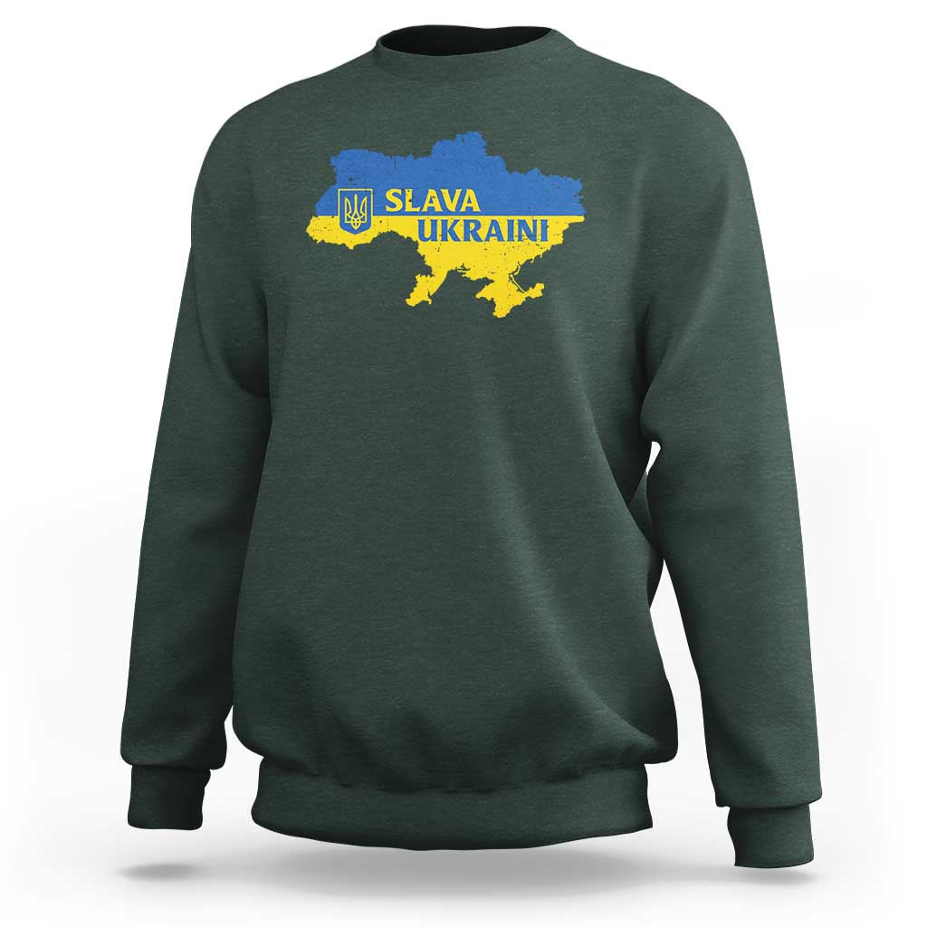 Slava Ukraini Sweatshirt Ukrainian Ukraine Flag Pride