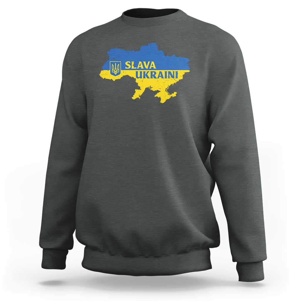 Slava Ukraini Sweatshirt Ukrainian Ukraine Flag Pride