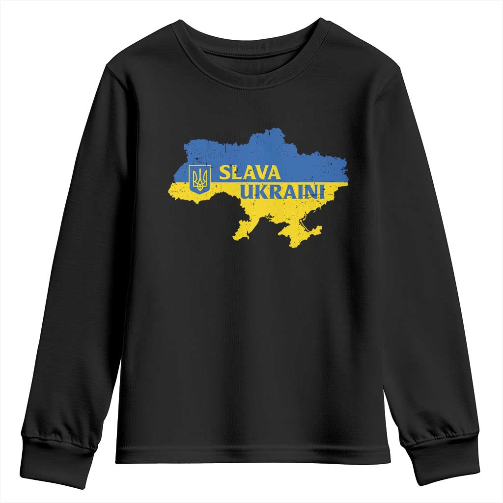 Slava Ukraini Youth Sweatshirt Ukrainian Ukraine Flag Pride
