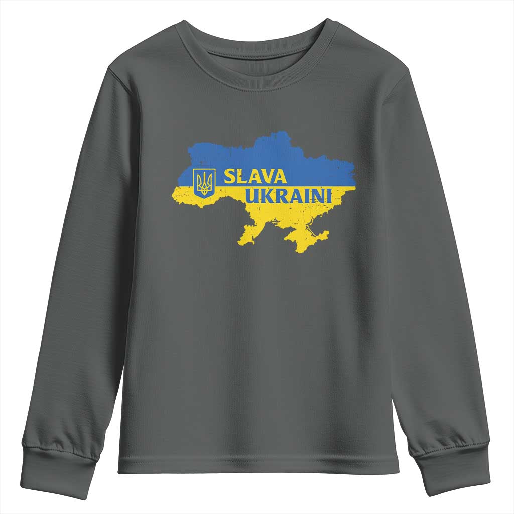 Slava Ukraini Youth Sweatshirt Ukrainian Ukraine Flag Pride