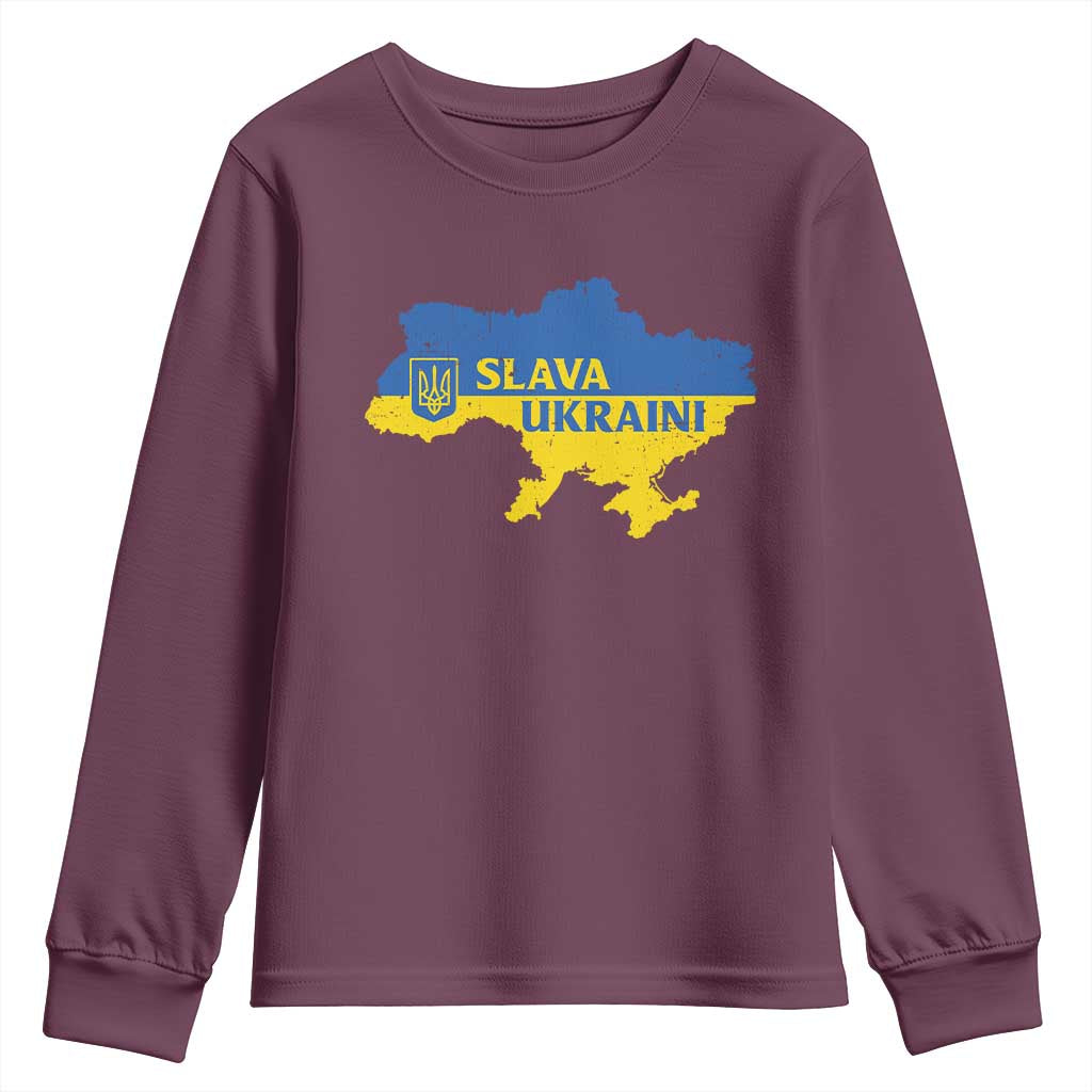 Slava Ukraini Youth Sweatshirt Ukrainian Ukraine Flag Pride