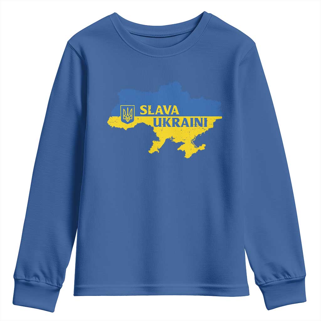 Slava Ukraini Youth Sweatshirt Ukrainian Ukraine Flag Pride