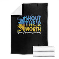 Down Syndrome Awareness Sunflower Throw Blanket Shout Their Worth