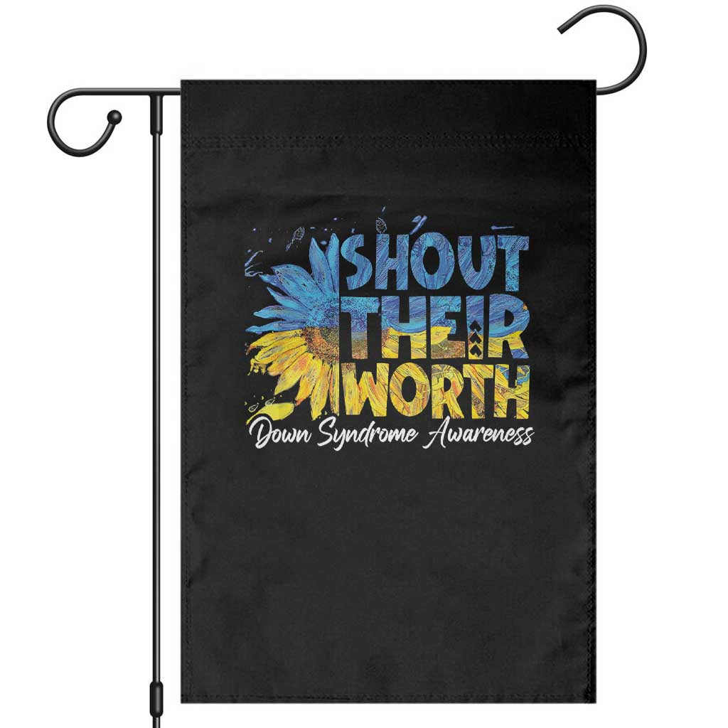 Down Syndrome Awareness Sunflower Garden Flag Shout Their Worth