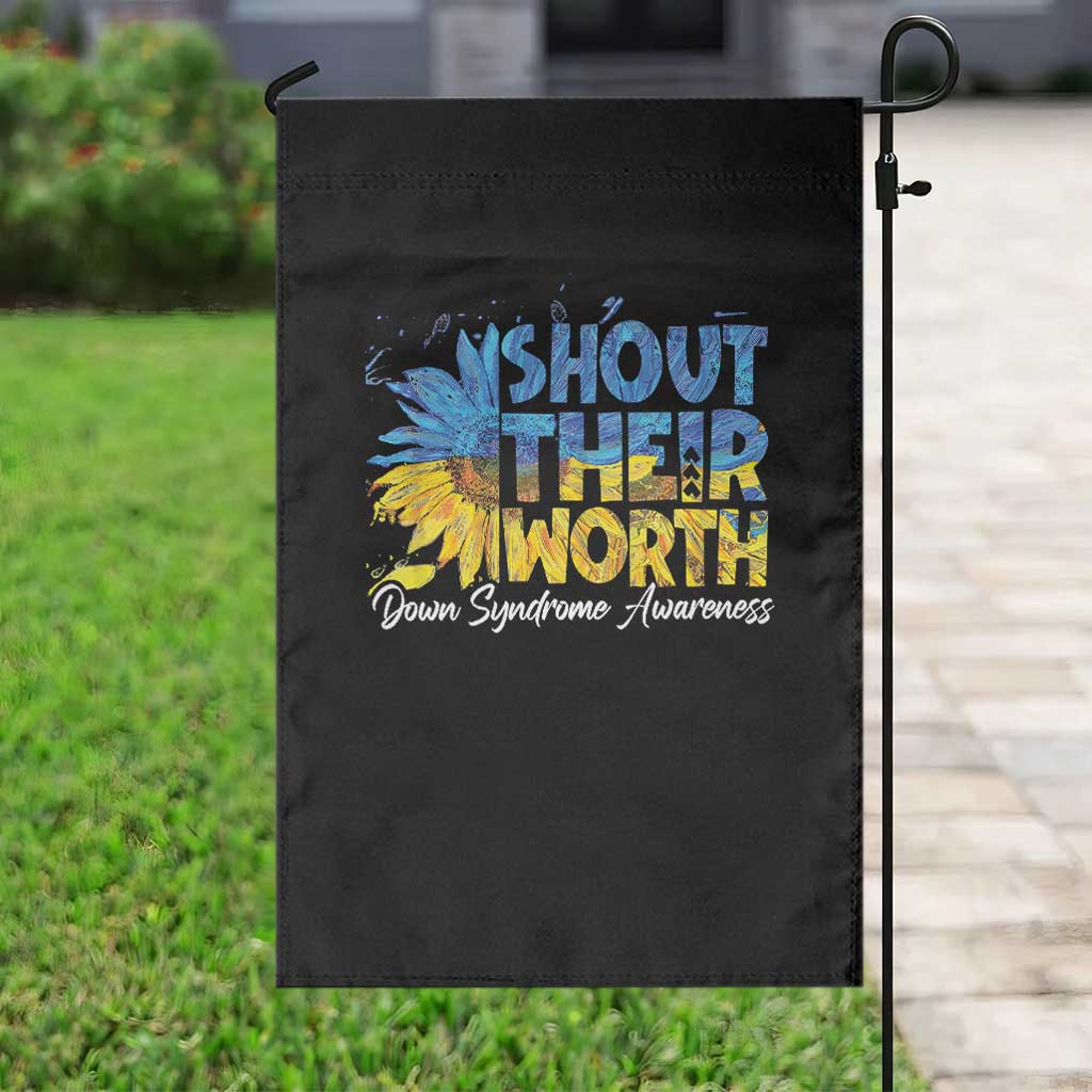 Down Syndrome Awareness Sunflower Garden Flag Shout Their Worth