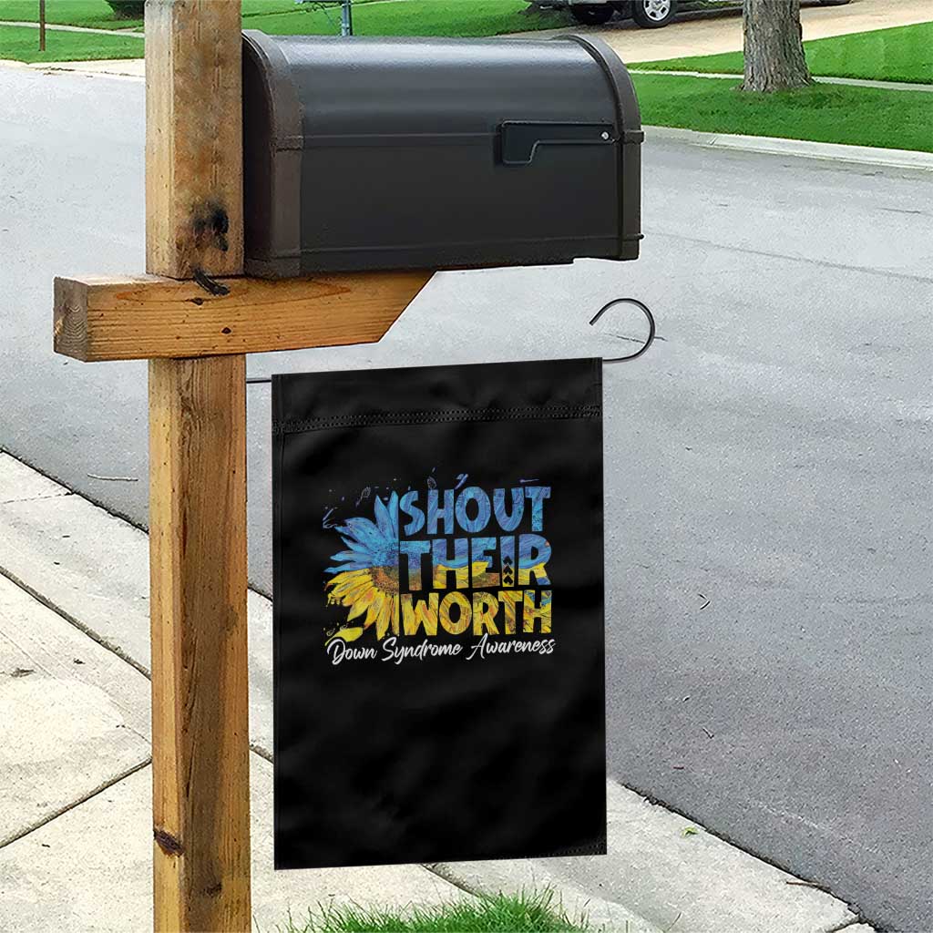 Down Syndrome Awareness Sunflower Garden Flag Shout Their Worth