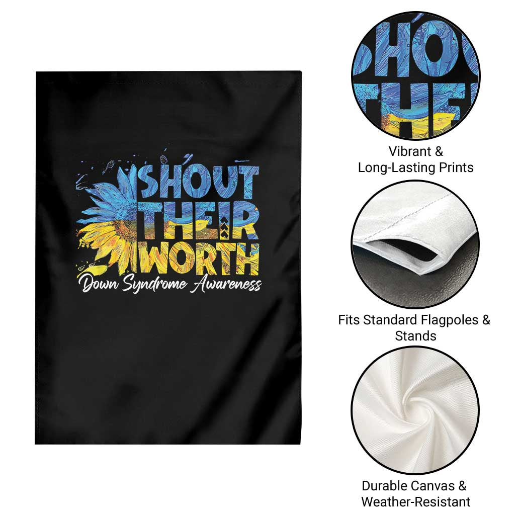 Down Syndrome Awareness Sunflower Garden Flag Shout Their Worth