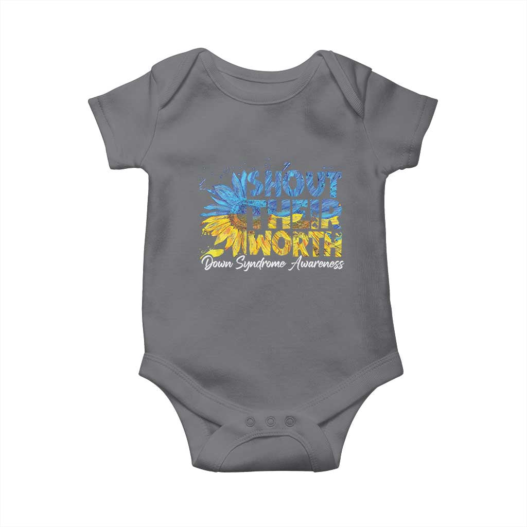 Down Syndrome Awareness Sunflower Baby Onesie Shout Their Worth
