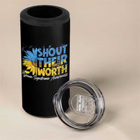 Down Syndrome Awareness Sunflower 4 in 1 Can Cooler Tumbler Shout Their Worth