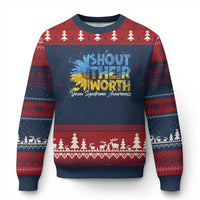 Down Syndrome Awareness Sunflower Ugly Christmas Sweater Shout Their Worth