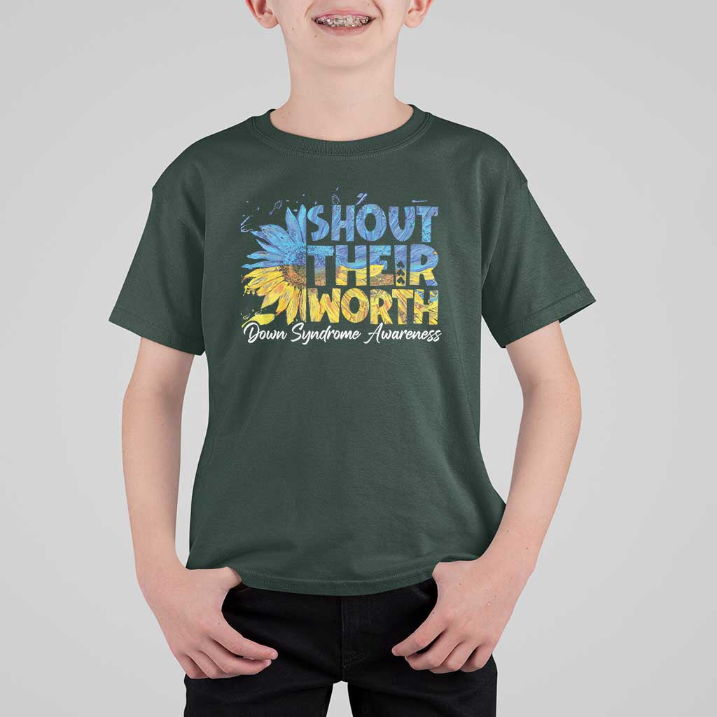 Down Syndrome Awareness Sunflower T Shirt For Kid Shout Their Worth