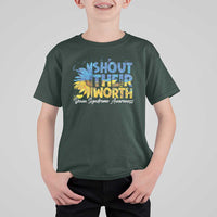 Down Syndrome Awareness Sunflower T Shirt For Kid Shout Their Worth